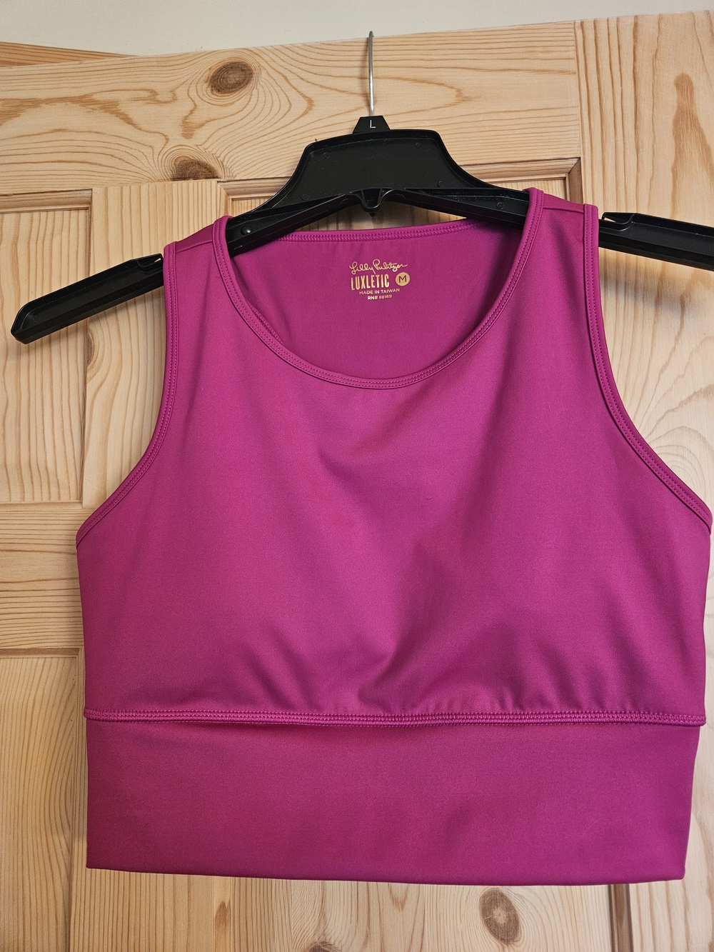 Lilly Pulitzer Magenta Crop Sports Bra